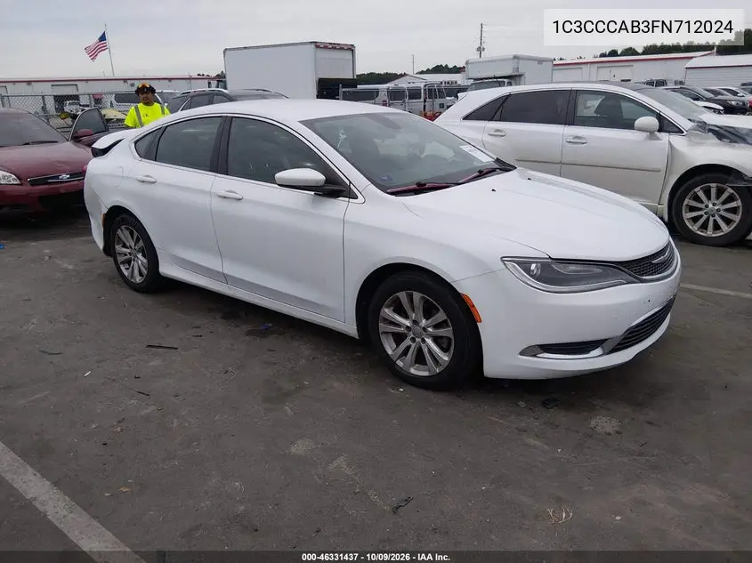 2015 Chrysler 200 Limited VIN 1C3CCCAB3FN712024 фото 2