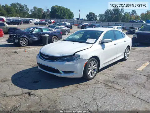 1C3CCCAB3FN572170 — 2015 Chrysler 200, фото 3 с аукциона IAAI, Передняя часть