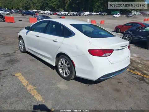 1C3CCCAB3FN572170 — 2015 Chrysler 200, фото 4 с аукциона IAAI, Передняя часть