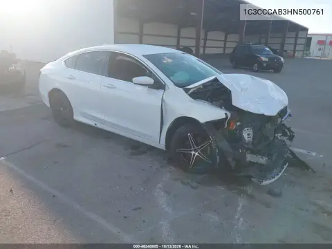 1C3CCCAB3HN500761 — 2017 Chrysler 200, Передняя часть, фото до ремонта