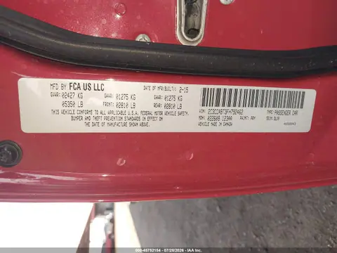 2015 Chrysler 300 300s VIN 2C3CCABT3FH792462 фото 9