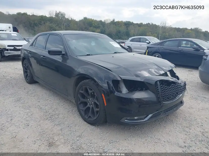 2C3CCABG7KH635093 — 2019 Chrysler 300, фото 2 с аукциона IAAI, Передняя часть