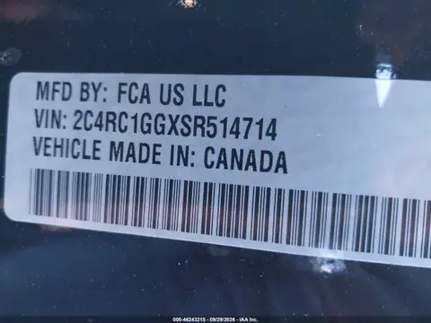 2025 Chrysler Pacifica Limited VIN 2C4RC1GGXSR514714 фото 9