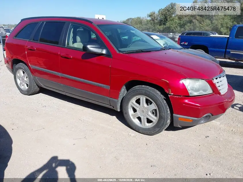 2005 Chrysler Pacifica VIN 2C4GF48425R475478 фото 2