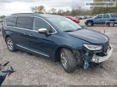 2C4RC1GG2NR163687 — 2022 Chrysler Pacifica, Передняя часть, фото до ремонта