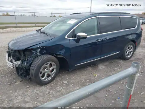 2C4RC1GG2NR163687 — 2022 Chrysler Pacifica, фото 3 с аукциона IAAI, Передняя часть