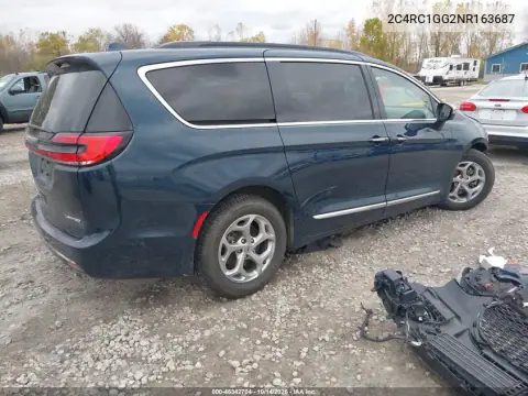2C4RC1GG2NR163687 — 2022 Chrysler Pacifica, фото 5 с аукциона IAAI, Передняя часть