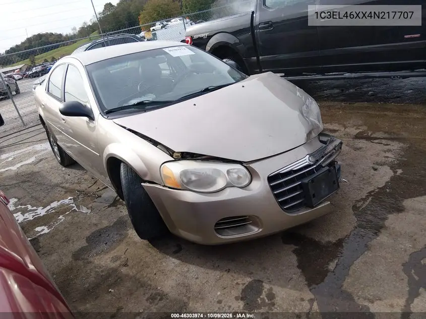 2004 Chrysler Sebring Lx VIN 1C3EL46XX4N217707 фото 2