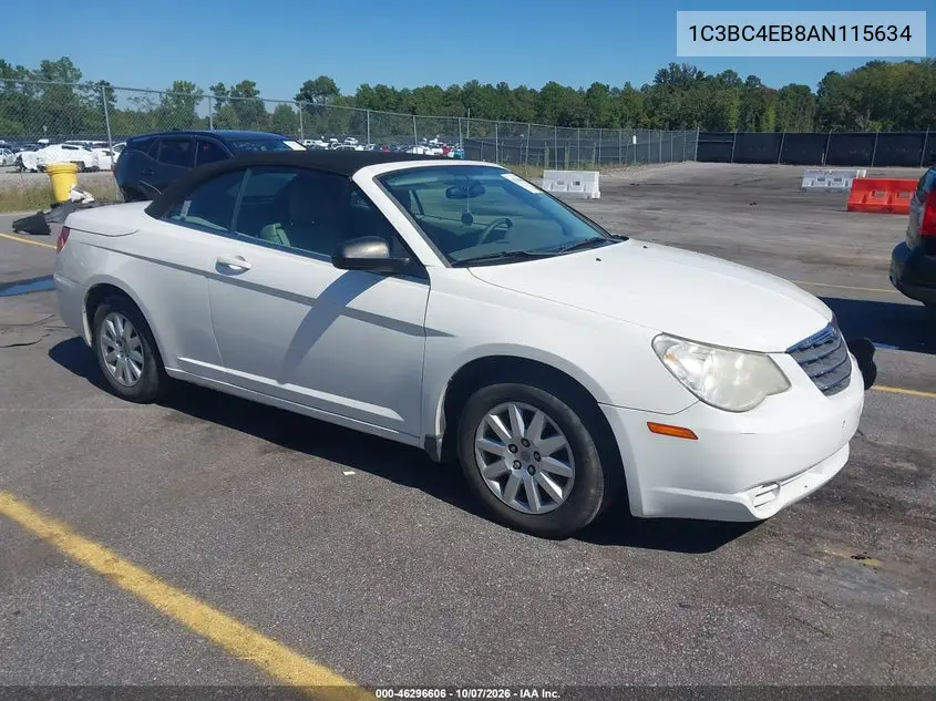 2010 Chrysler Sebring Lx VIN 1C3BC4EB8AN115634 фото 2