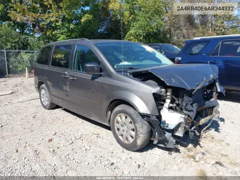 2A4RR4DE6AR344332 — 2010 Chrysler TOWN & Country, Передняя часть, фото до ремонта