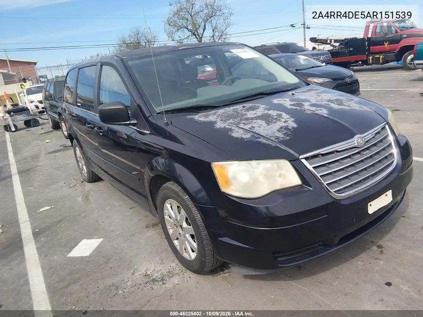 2010 Chrysler Town & Country Lx VIN 2A4RR4DE5AR151539 фото 2