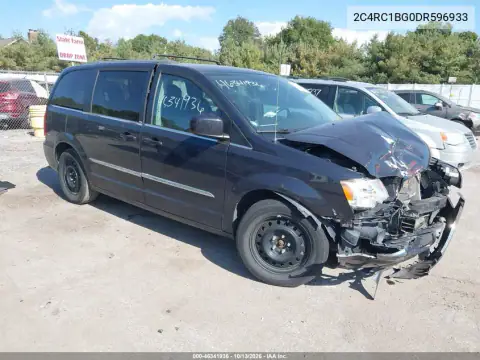 2C4RC1BG0DR596933 — 2013 Chrysler TOWN & Country, Передняя часть, фото до ремонта