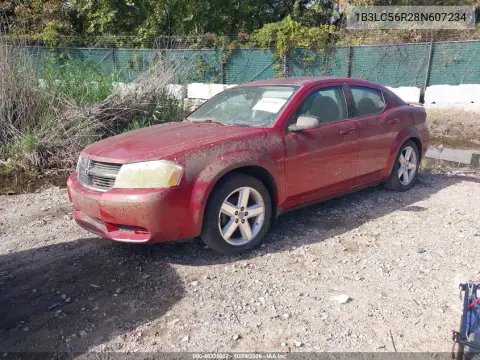 2008 Dodge Avenger Sxt VIN 1B3LC56R28N607234 фото 2