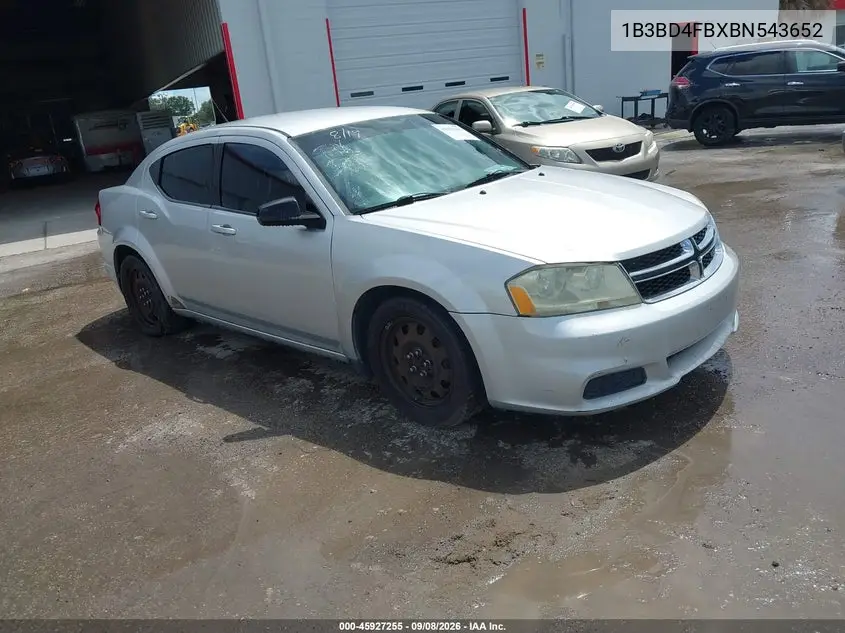 2011 Dodge Avenger Express VIN 1B3BD4FBXBN543652 фото 2