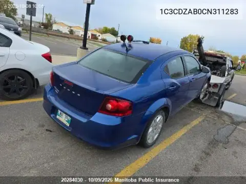 2012 Dodge Avenger Se VIN 1C3CDZAB0CN311283 фото 3
