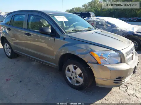 1B3HB28B67D321723 — 2007 Dodge Caliber, Сзади слева, фото до ремонта