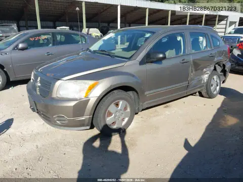 2007 Dodge Caliber VIN 1B3HB28B67D321723 фото 2