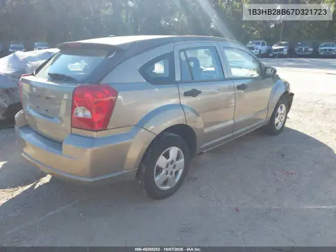 2007 Dodge Caliber VIN 1B3HB28B67D321723 фото 4