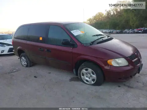 1D4GP24363B142777 — 2003 Dodge Caravan, Естественный износ, фото до ремонта