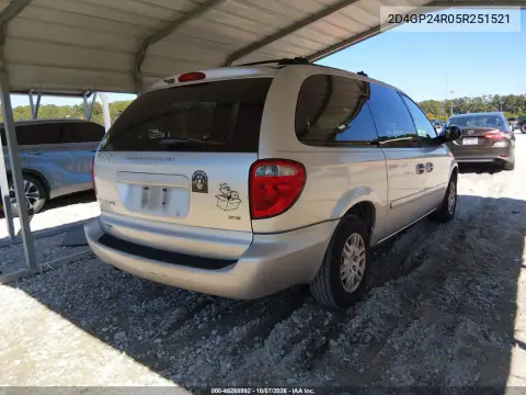 2005 Dodge Grand Caravan Se VIN 2D4GP24R05R251521 фото 5