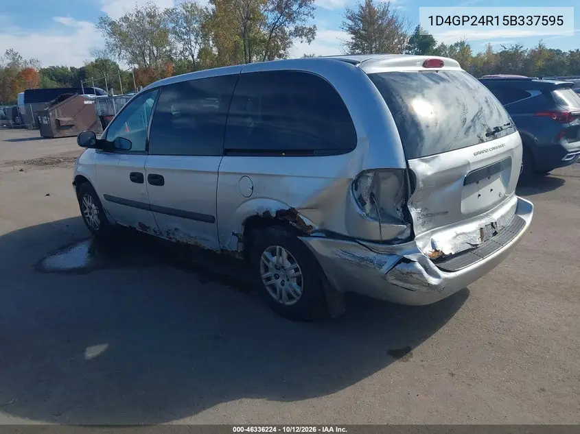 2005 Dodge Grand Caravan Se VIN 1D4GP24R15B337595 фото 4