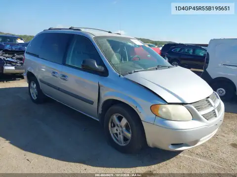 1D4GP45R55B195651 — 2005 Dodge Caravan, Левая сторона, фото до ремонта