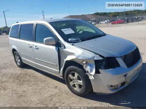 2D8HN54P88R113609 — 2008 Dodge Caravan, Передняя часть, фото до ремонта