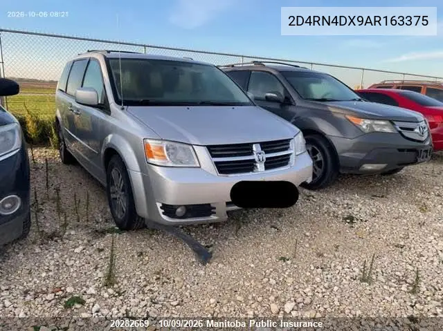 2010 Dodge Grand Caravan Sxt VIN 2D4RN4DX9AR163375 фото 1