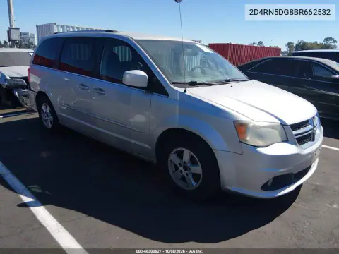 2D4RN5DG8BR662532 — 2011 Dodge Caravan, Задняя часть, фото до ремонта