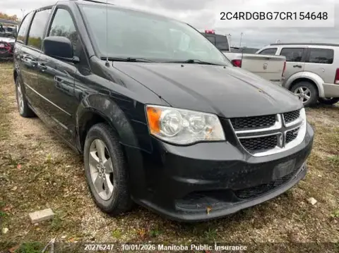 2C4RDGBG7CR154648 — 2012 Dodge Caravan, Левая сторона, фото до ремонта
