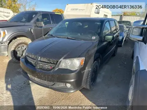 2014 Dodge Grand Caravan Sxt VIN 2C4RDGBG4ER136336 фото 2