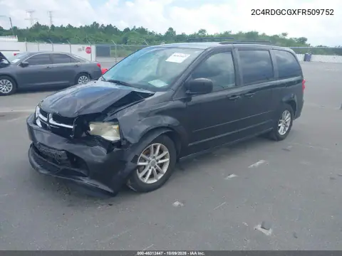 2015 Dodge Grand Caravan Sxt VIN 2C4RDGCGXFR509752 фото 3