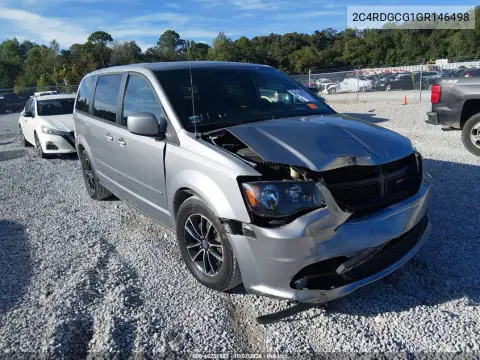 2C4RDGCG1GR146498 — 2016 Dodge Caravan, Передняя часть, фото до ремонта