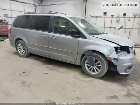 2C4RDGCG4GR317650 — 2016 Dodge Caravan, Передняя часть, фото до ремонта