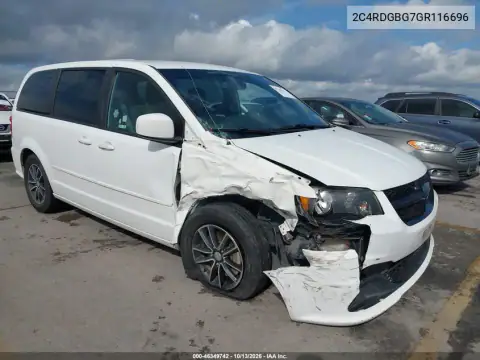 2C4RDGBG7GR116696 — 2016 Dodge Caravan, Передняя часть, фото до ремонта