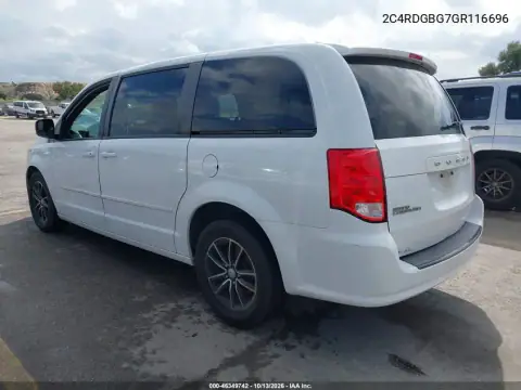 2C4RDGBG7GR116696 — 2016 Dodge Caravan, фото 4 с аукциона IAAI, Передняя часть