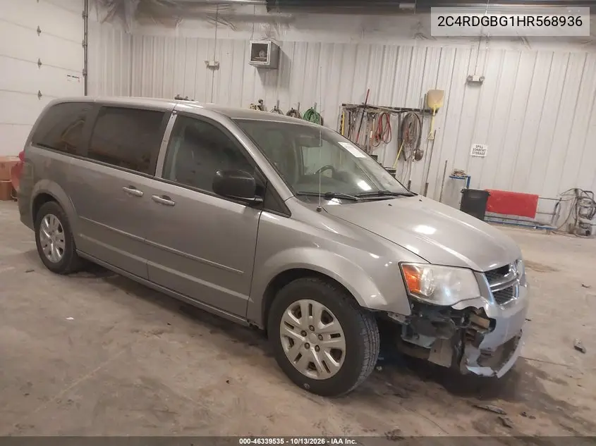 2017 Dodge Grand Caravan Se VIN 2C4RDGBG1HR568936 фото 2
