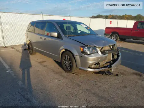 2C4RDGBG8JR244551 — 2018 Dodge Caravan, Передняя часть, фото до ремонта