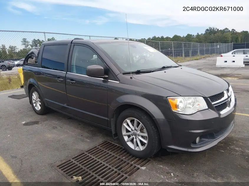 2019 Dodge Grand Caravan Sxt VIN 2C4RDGCG2KR671000 фото 2