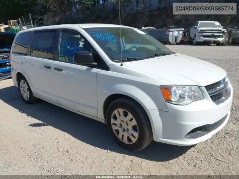 2019 Dodge Grand Caravan Se VIN 2C4RDGBGXKR585774 фото 2