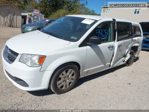 2019 Dodge Grand Caravan Se VIN 2C4RDGBGXKR585774 фото 3