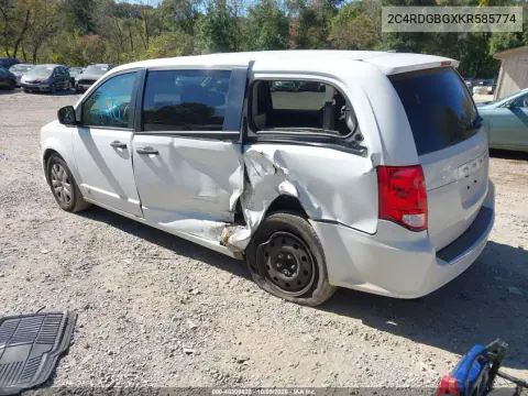 2019 Dodge Grand Caravan Se VIN 2C4RDGBGXKR585774 фото 4