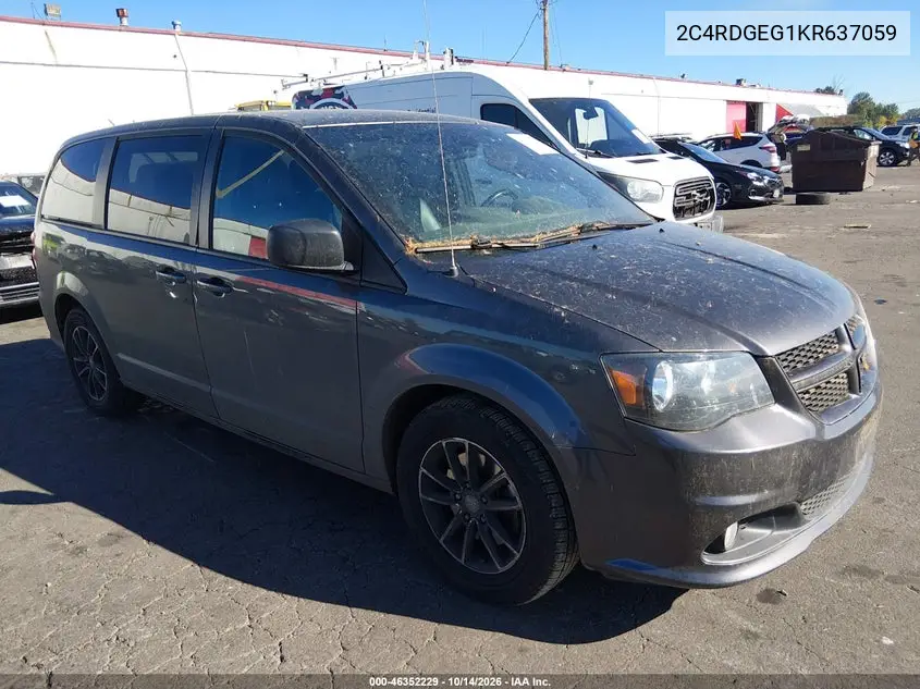 2C4RDGEG1KR637059 — 2019 Dodge Caravan, фото 2 с аукциона IAAI, Естественный износ
