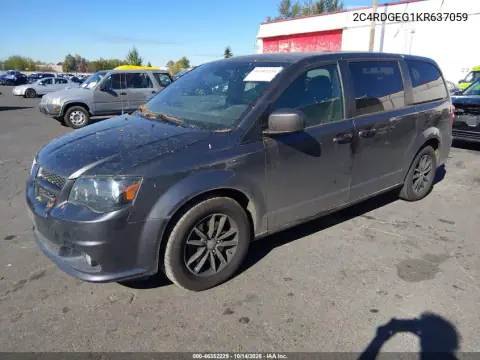 2C4RDGEG1KR637059 — 2019 Dodge Caravan, фото 3 с аукциона IAAI, Естественный износ
