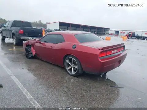 2C3CDYBT8EH257406 — 2014 Dodge Challenger, фото 4 с аукциона IAAI, Передняя часть слева