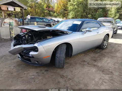 2017 Dodge Challenger Gt VIN 2C3CDZGG8HH629607 фото 3