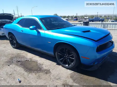2C3CDZBT3JH332495 — 2018 Dodge Challenger, Передняя часть, фото до ремонта