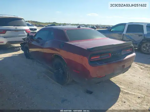 2018 Dodge Challenger Sxt Plus VIN 2C3CDZAG3JH251632 фото 3