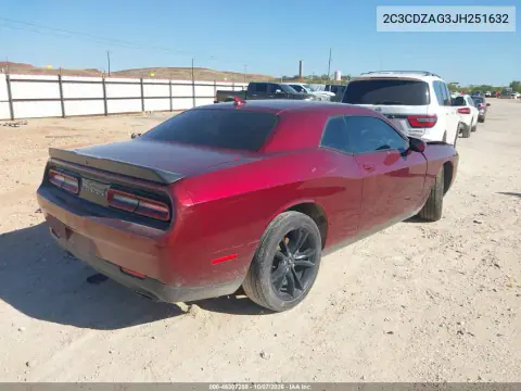 2018 Dodge Challenger Sxt Plus VIN 2C3CDZAG3JH251632 фото 4