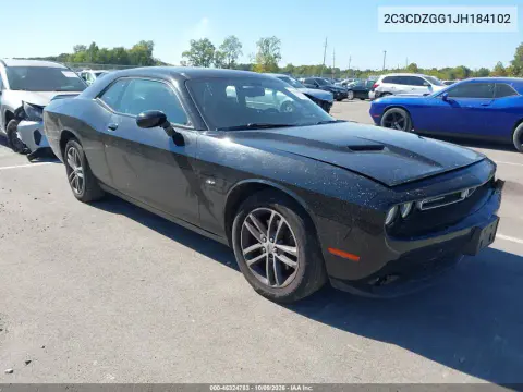 2C3CDZGG1JH184102 — 2018 Dodge Challenger, Передняя часть, фото до ремонта
